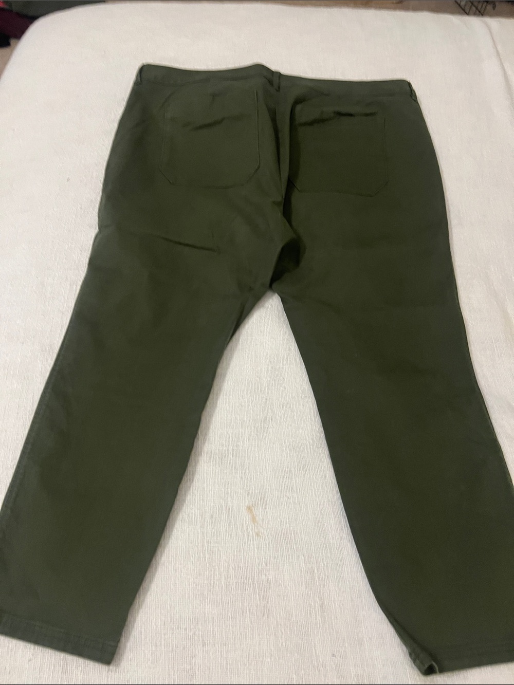 Old Navy Women’s Olive Green High-Wasted Pixie Straight-Leg Pants Sz 18-Petite - Picture 8 of 13